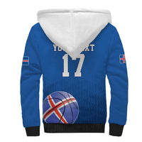 Iceland Basketball Custom Sherpa Hoodie Blue Style