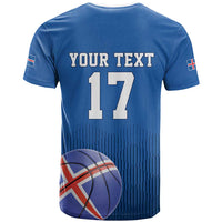 Iceland Basketball Custom T Shirt Blue Style