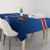Iceland Basketball Custom Tablecloth Blue Style