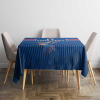 Iceland Basketball Custom Tablecloth Blue Style