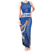 Iceland Basketball Custom Tank Maxi Dress Blue Style