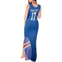 Iceland Basketball Custom Tank Maxi Dress Blue Style
