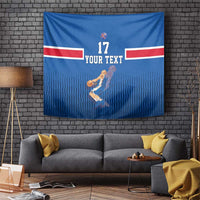 Iceland Basketball Custom Tapestry Blue Style