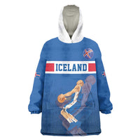 Iceland Basketball Custom Wearable Blanket Hoodie Blue Style