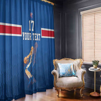 Iceland Basketball Custom Window Curtain Blue Style