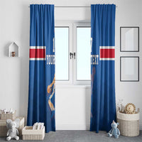 Iceland Basketball Custom Window Curtain Blue Style