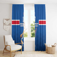Iceland Basketball Custom Window Curtain Blue Style
