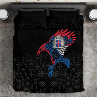 Iceland Viking Culture Bedding Set Norse Mythology Raven Tattoo