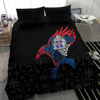 Iceland Viking Culture Bedding Set Norse Mythology Raven Tattoo