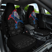 Iceland Viking Culture Car Seat Cover Norse Mythology Raven Tattoo