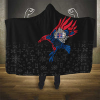 Iceland Viking Culture Hooded Blanket Norse Mythology Raven Tattoo