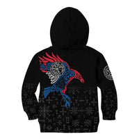 Iceland Viking Culture Kid Hoodie Norse Mythology Raven Tattoo