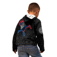 Iceland Viking Culture Kid Hoodie Norse Mythology Raven Tattoo
