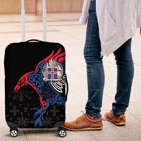 Iceland Viking Culture Luggage Cover Norse Mythology Raven Tattoo