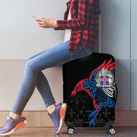 Iceland Viking Culture Luggage Cover Norse Mythology Raven Tattoo