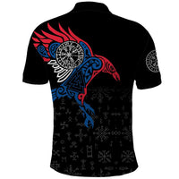 Iceland Viking Culture Polo Shirt Norse Mythology Raven Tattoo