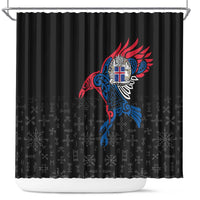Iceland Viking Culture Shower Curtain Norse Mythology Raven Tattoo