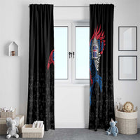 Iceland Viking Culture Window Curtain Norse Mythology Raven Tattoo