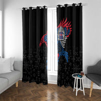 Iceland Viking Culture Window Curtain Norse Mythology Raven Tattoo