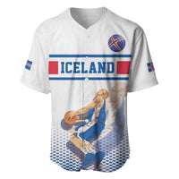 Iceland Basketball Custom Baseball Jersey White Style