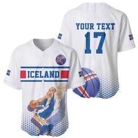 Iceland Basketball Custom Baseball Jersey White Style
