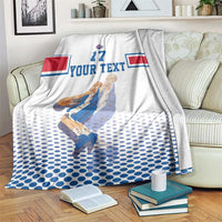 Iceland Basketball Custom Blanket White Style