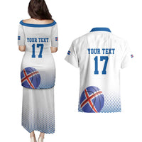 Iceland Basketball Custom Couples Matching Puletasi and Hawaiian Shirt White Style