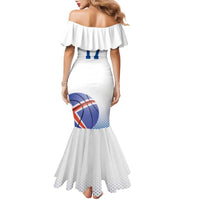 Iceland Basketball Custom Family Matching Mermaid Dress and Hawaiian Shirt White Style