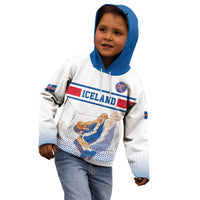 Iceland Basketball Custom Kid Hoodie White Style