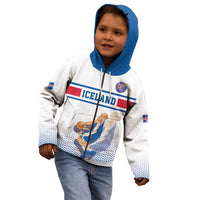 Iceland Basketball Custom Kid Hoodie White Style