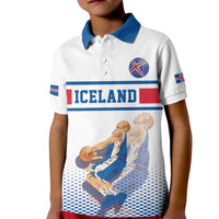 Iceland Basketball Custom Kid Polo Shirt White Style