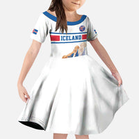 Iceland Basketball Custom Kid Short Sleeve Dress White Style