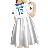 Iceland Basketball Custom Kid Short Sleeve Dress White Style