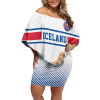 Iceland Basketball Custom Off Shoulder Short Dress White Style