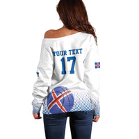Iceland Basketball Custom Off Shoulder Sweater White Style