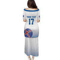 Iceland Basketball Custom Puletasi White Style