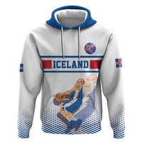 Iceland Basketball Custom Zip Hoodie White Style