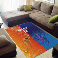 Custom Scotland and Australia Rugby Area Rug Wallabies Thistle Together