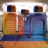 Custom Scotland and Australia Rugby Back Car Seat Cover Wallabies Thistle Together