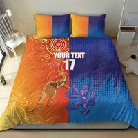 Custom Scotland and Australia Rugby Bedding Set Wallabies Thistle Together
