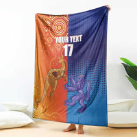Custom Scotland and Australia Rugby Blanket Wallabies Thistle Together