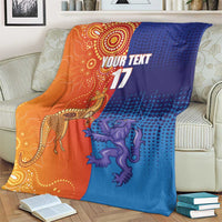 Custom Scotland and Australia Rugby Blanket Wallabies Thistle Together