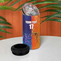 Custom Scotland and Australia Rugby 4 in 1 Can Cooler Tumbler Wallabies Thistle Together