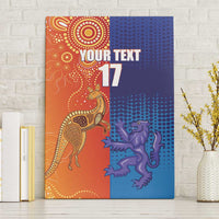 Custom Scotland and Australia Rugby Canvas Wall Art Wallabies Thistle Together