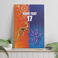 Custom Scotland and Australia Rugby Canvas Wall Art Wallabies Thistle Together