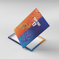 Custom Scotland and Australia Rugby Canvas Wall Art Wallabies Thistle Together