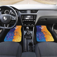 Custom Scotland and Australia Rugby Car Mats Wallabies Thistle Together