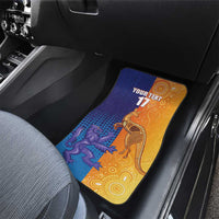 Custom Scotland and Australia Rugby Car Mats Wallabies Thistle Together
