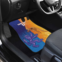 Custom Scotland and Australia Rugby Car Mats Wallabies Thistle Together