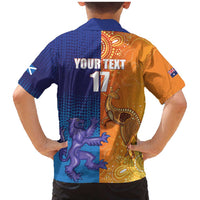 Custom Scotland and Australia Rugby Family Matching Mermaid Dress and Hawaiian Shirt Wallabies Thistle Together